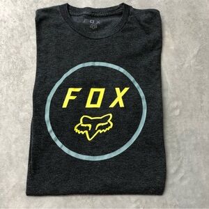 FOX Racing Dark Grey T-Shirt With Fox Head Logo Size Large